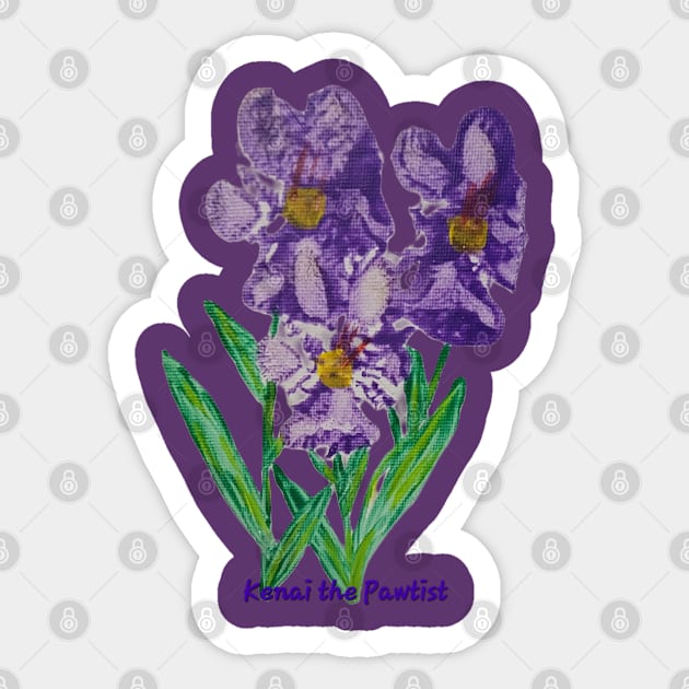 Kenai purple 3 Sticker by The Pawtist Shop